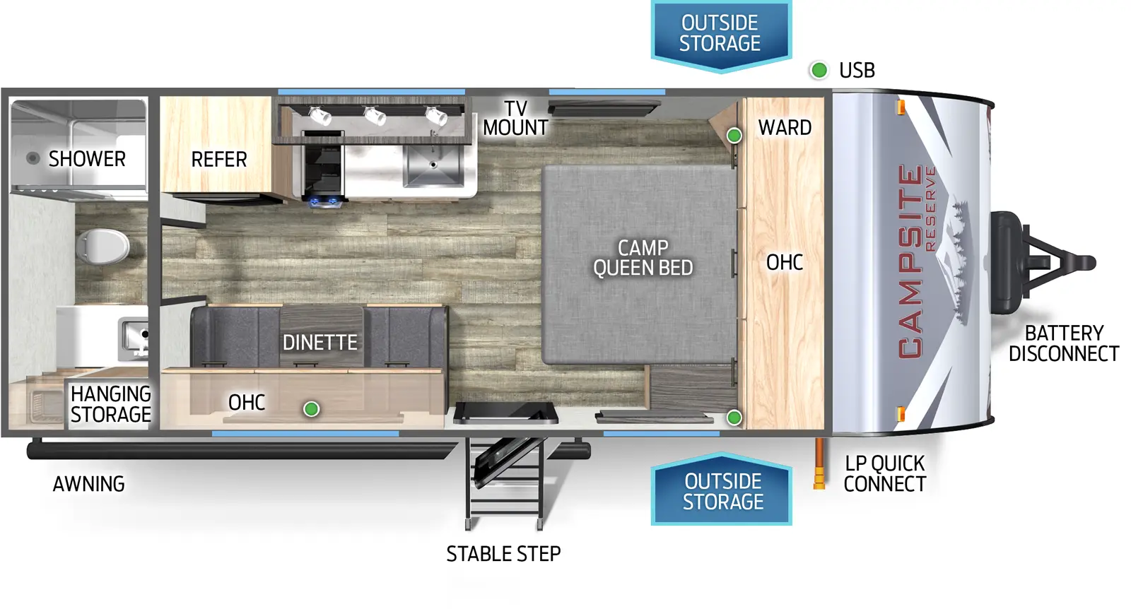 Campsite Reserve 16BC Floorplan